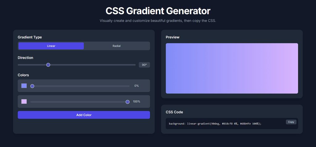 CSS Gradient Generator